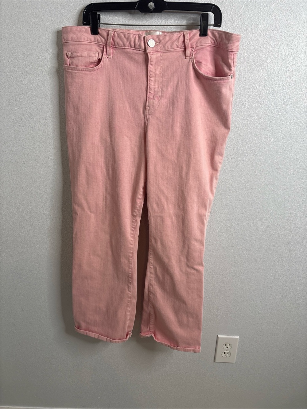 Frame Le Crop Mini Boot Size 34 Pink Jeans